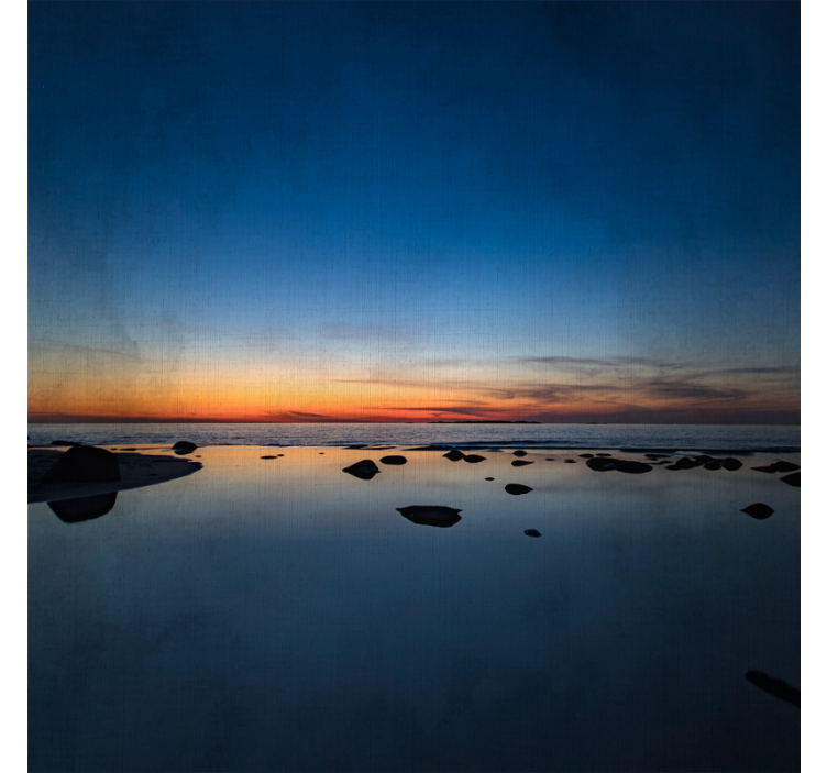 Living room blind nordic sunset by the sea - TenStickers