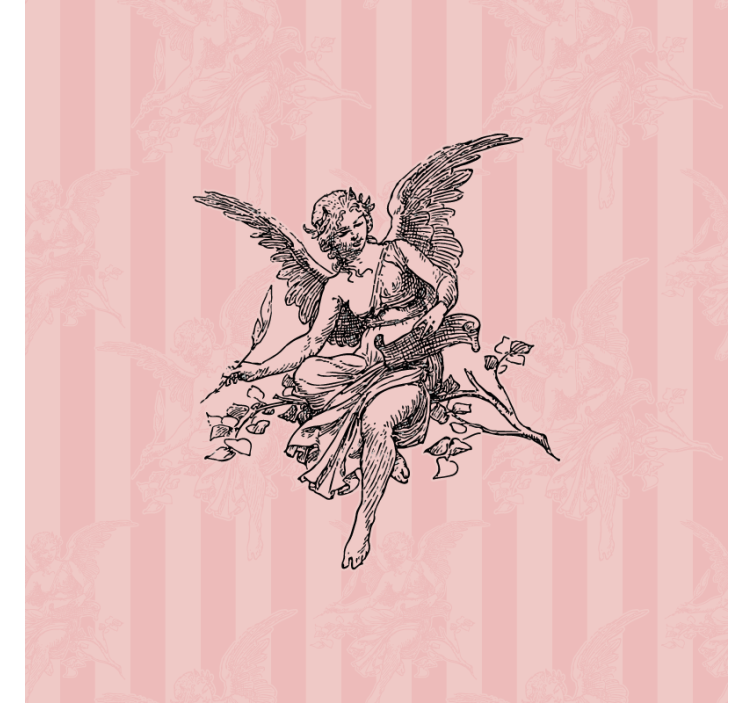 Living room blind with toile de jouy pattern design - TenStickers