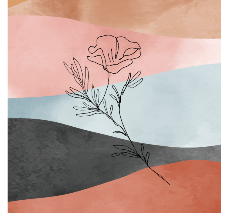 Living room blind watercolor abstract design - TenStickers