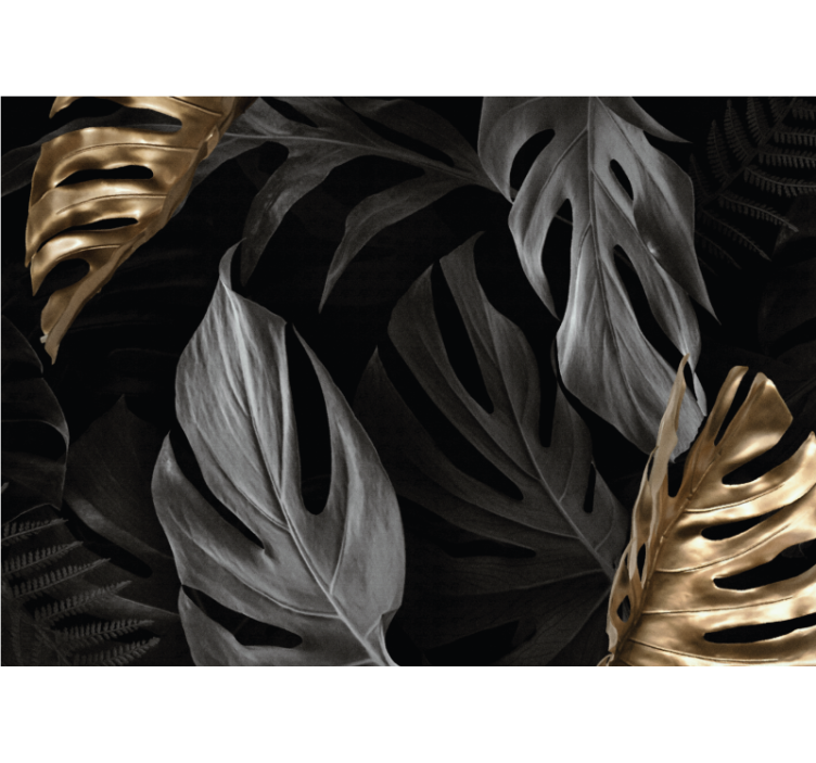 Elegant tropical leaves living room blind - TenStickers