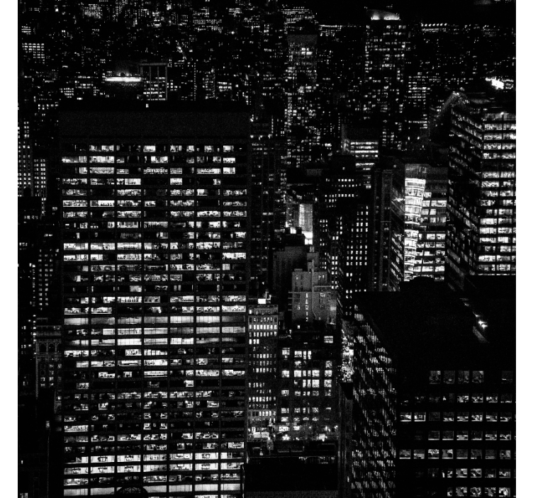 Living room blind in town - TenStickers