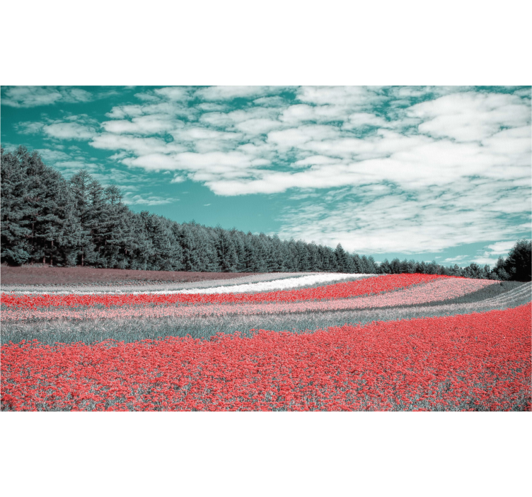 Living room blind inspired by diverse flower fields - TenStickers