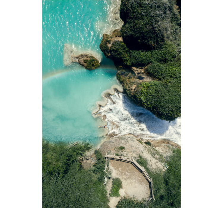 Living room blind lake and sea connection - TenStickers