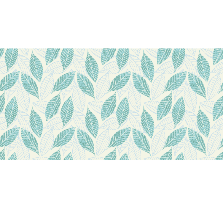 Living room blind with abstract leaf design - TenStickers