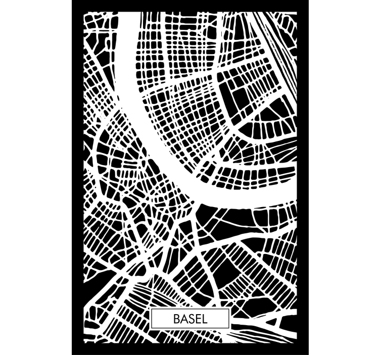 Living room blind topographic map basel - TenStickers