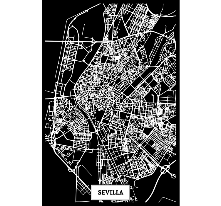 Living room blind topographic map sevilla - TenStickers