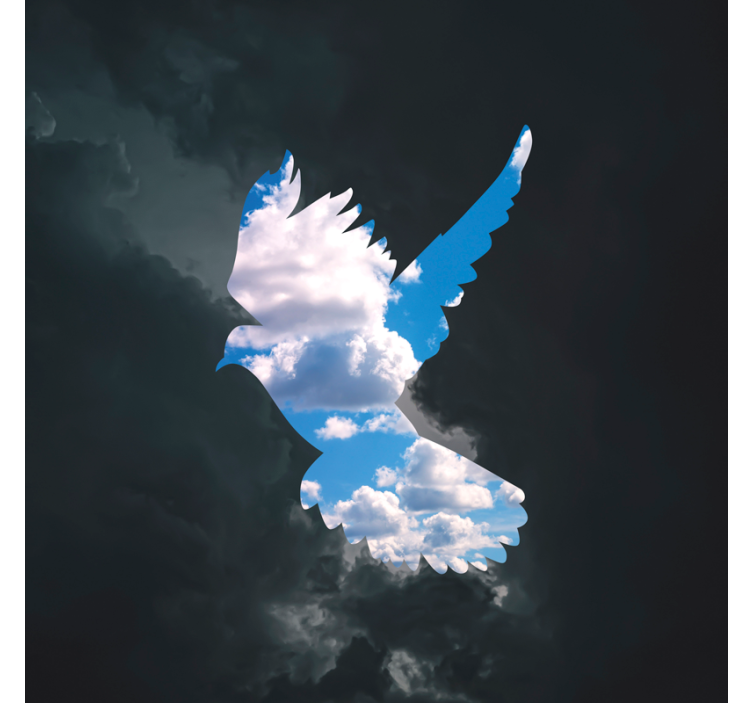 Living room blind rené magritte dove - TenStickers