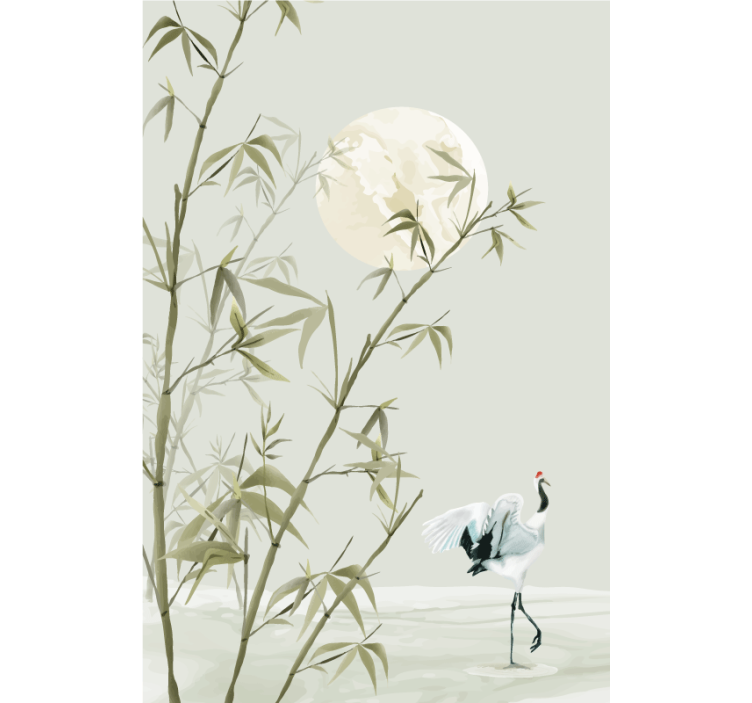 Living room blind bamboo art design - TenStickers