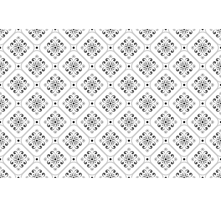 White window blind in classic gray mosaic pattern - TenStickers
