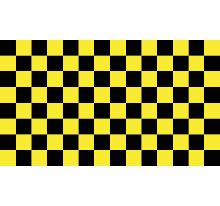 Blind yellow yellow and black chessboard - TenStickers