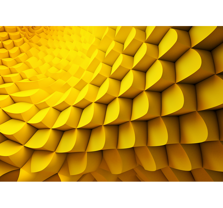 Blind yellow futuristic shapes - TenStickers