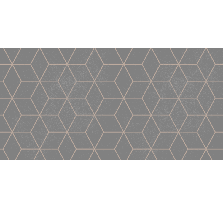 Blind grey geometric hexagon pattern - TenStickers