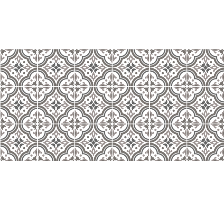 Blind grey classic floral design - TenStickers