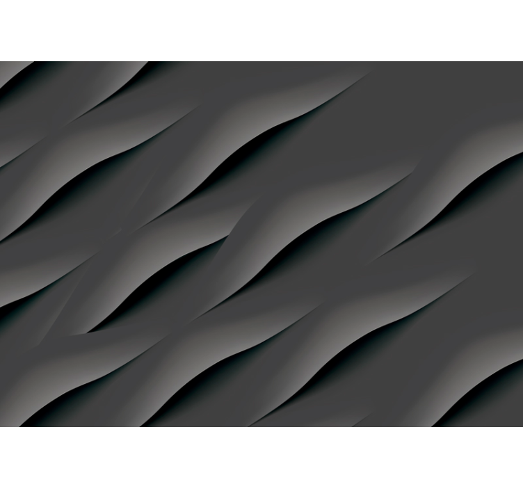 Blind grey abstract wave patterns - TenStickers