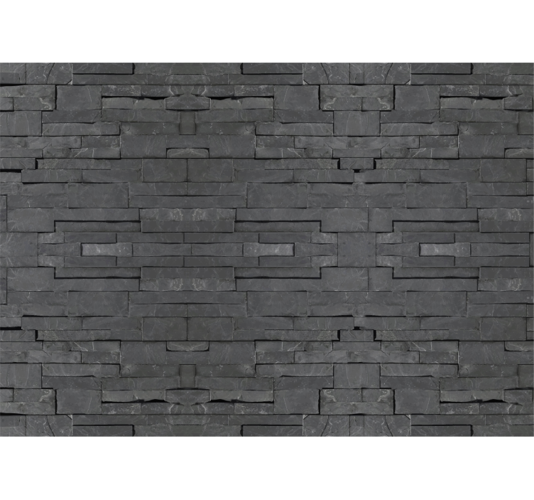 Blind grey charcoal bricks - TenStickers