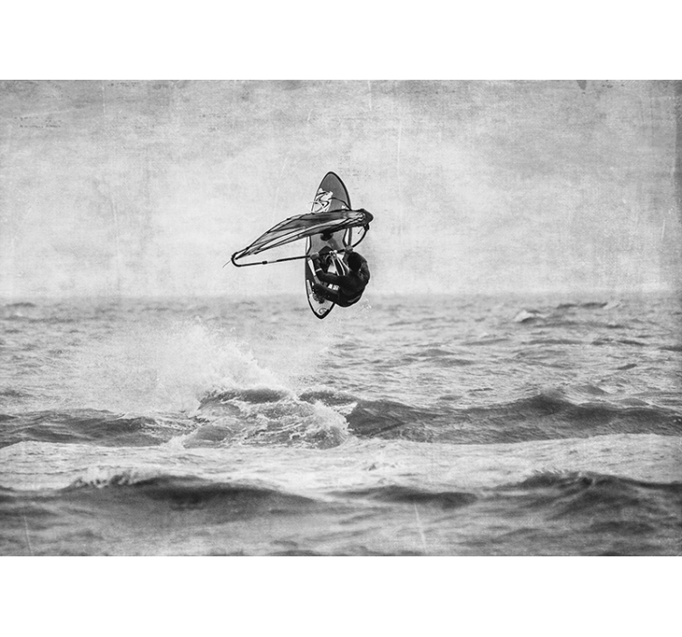 Blind grey black and white windsurf - TenStickers