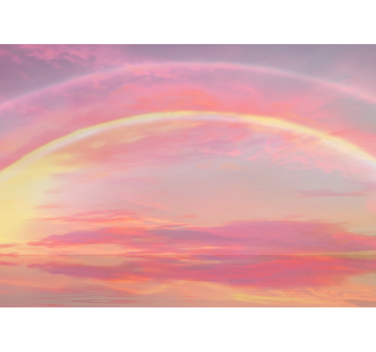 Blind pink dreamy pink sky with rainbow - TenStickers