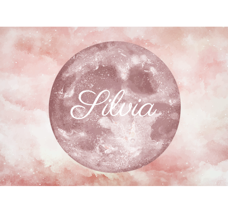 Blind pink personalized moon - TenStickers