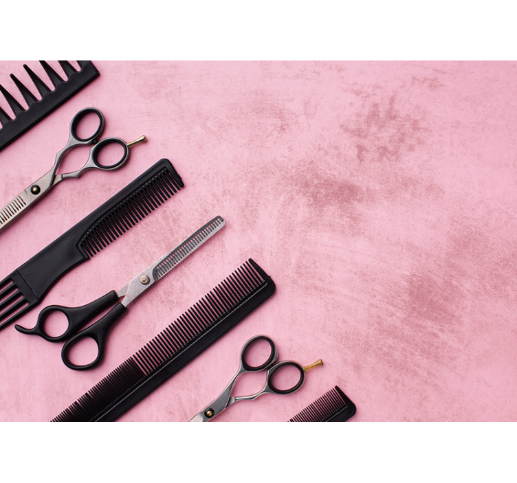 Blind pink hairdressing tools - TenStickers
