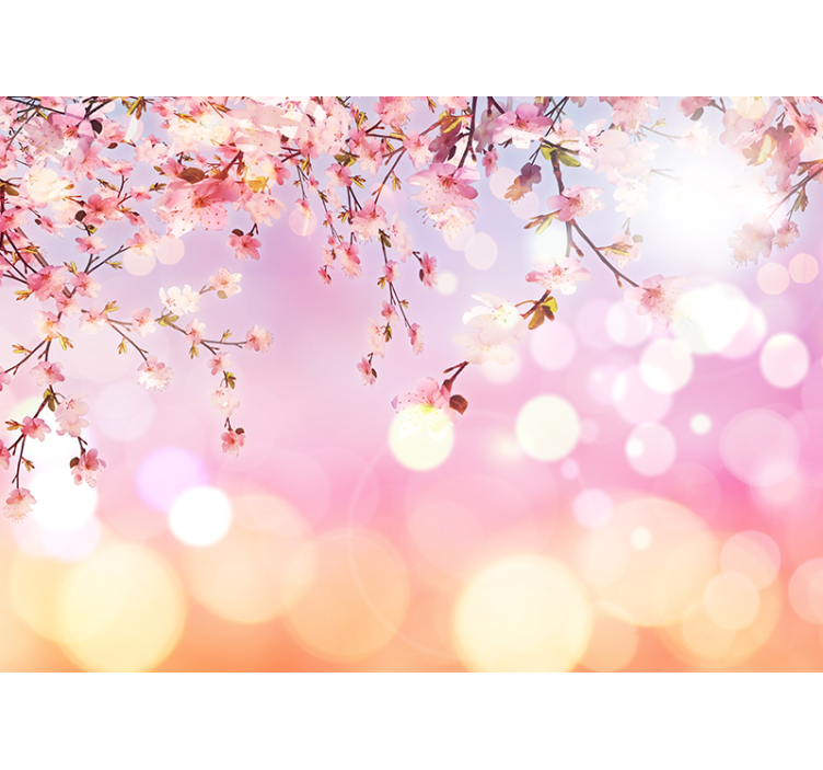 Blind pink cherry blossom 3d - TenStickers
