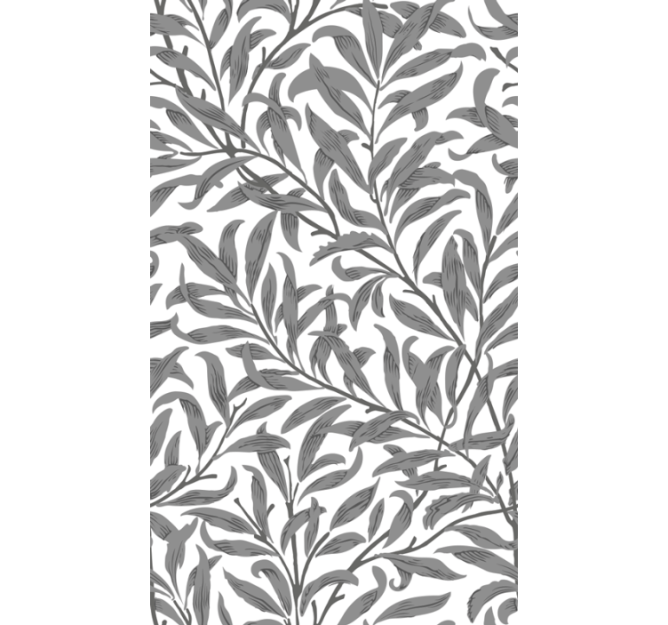 Grey Botanical Motif floral roller blind - TenStickers