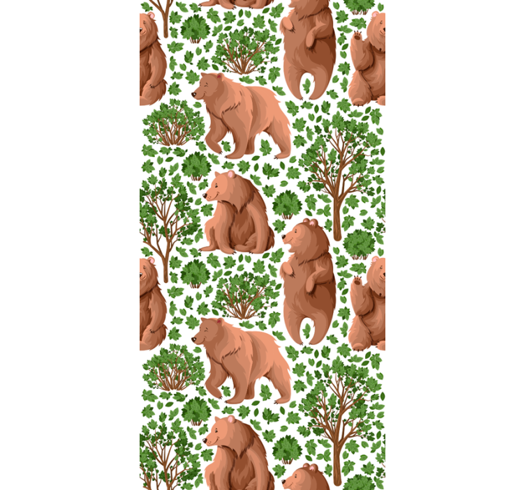 Bear Forest Pattern animals blind - TenStickers