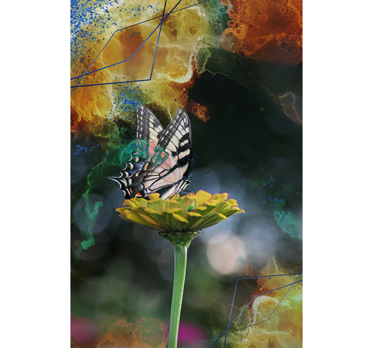 Butterfly Floral Composition butterflies blind - TenStickers