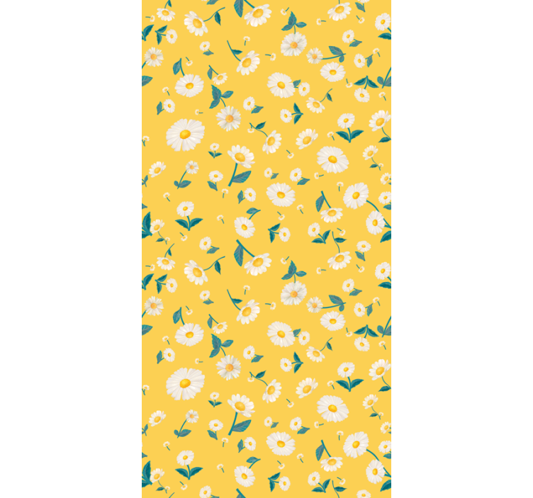Bright yellow flowers Kitchen roller blind - TenStickers