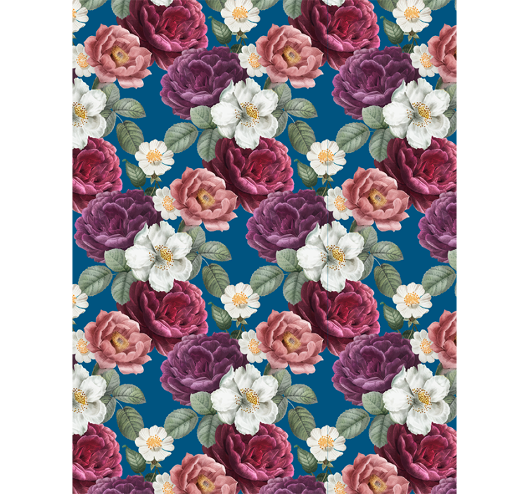 Vibrant Rose Arrangement floral roller blind - TenStickers