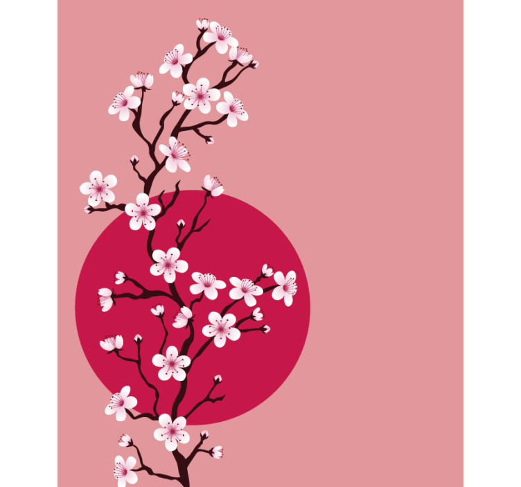 Sakura Blossom Stem blind flowers and plants - TenStickers