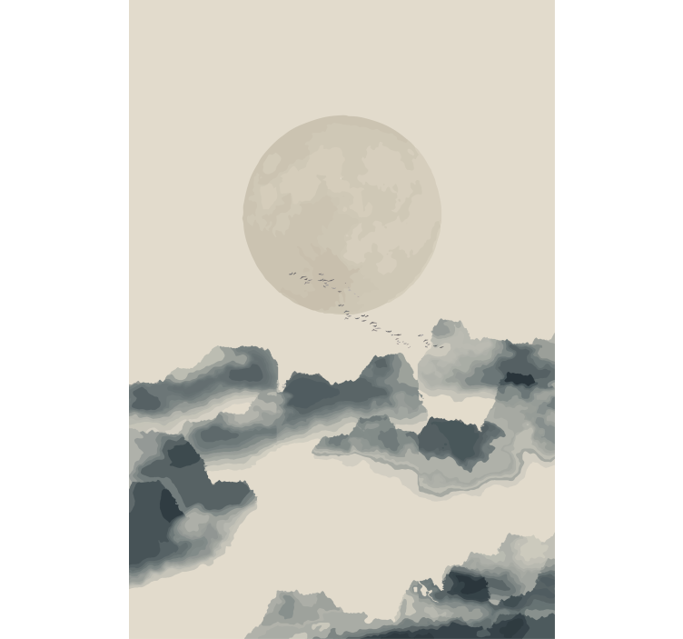 Moonlit cloudscape modern blind - TenStickers