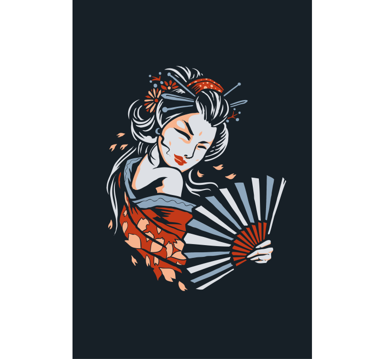 Artistic japanese geisha Original roller blind - TenStickers
