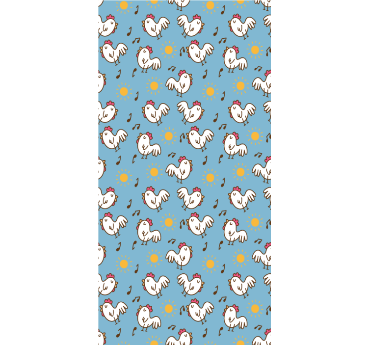 Chicken and sun pattern animals blind - TenStickers