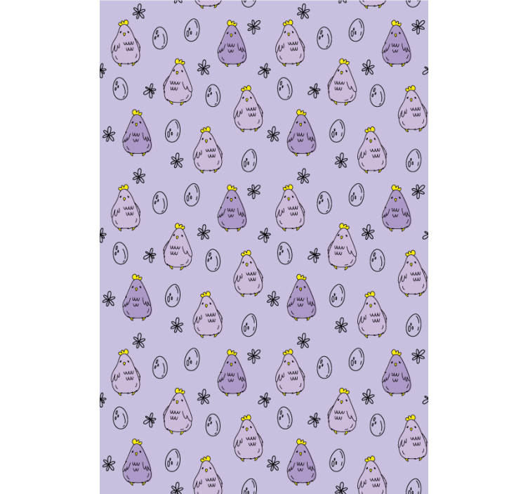Purple chickens pattern animals blind - TenStickers