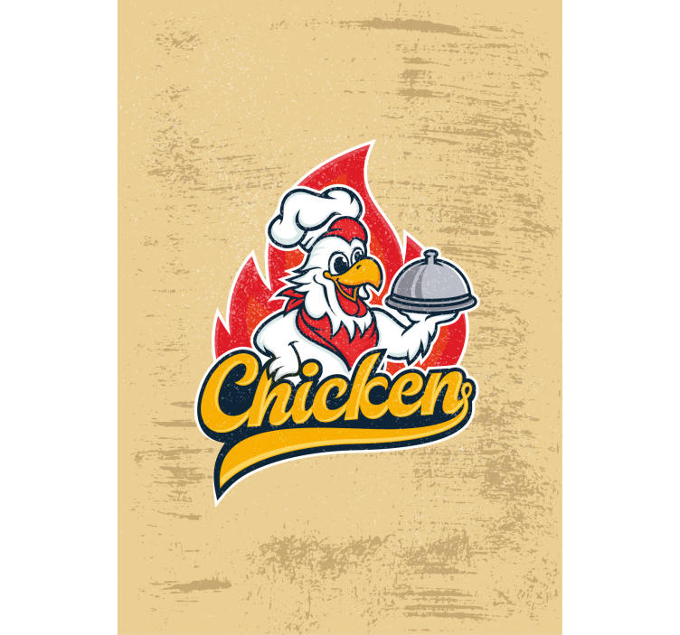 Chef chicken serving blind kitchen - TenStickers