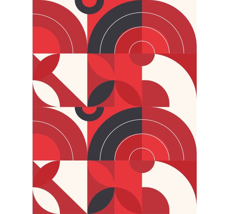 Geometric Red Circles modern blind - TenStickers