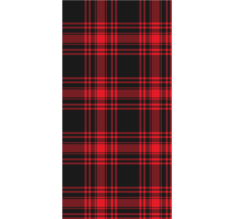 Menzies tartan black red check Modern blind - TenStickers
