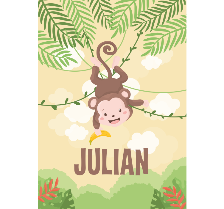 Little monkey on branch Childrens blind - TenStickers