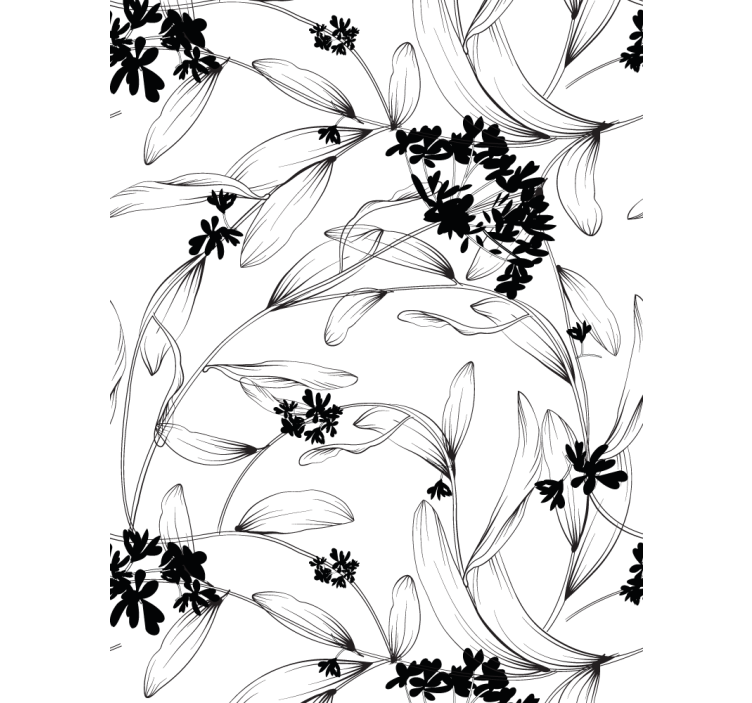 Stylized Floral Pattern blind flowers and plants - TenStickers