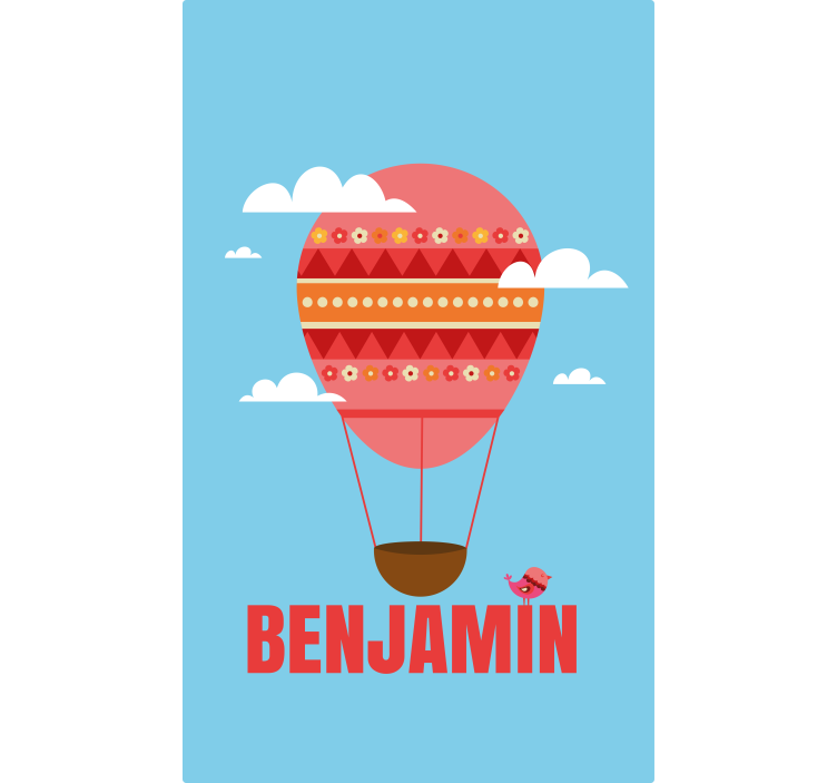 Blind children hot air balloon with name - TenStickers
