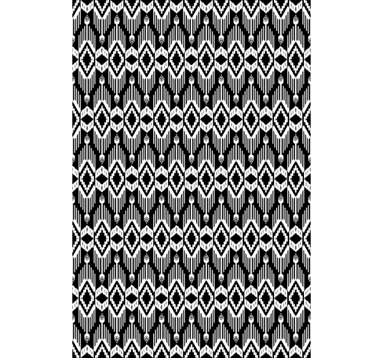 Pattern roller blind geometric black design - TenStickers