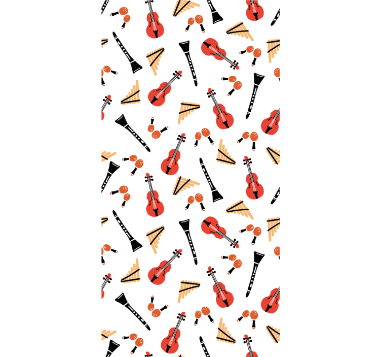 Musical instruments motif blind original - TenStickers