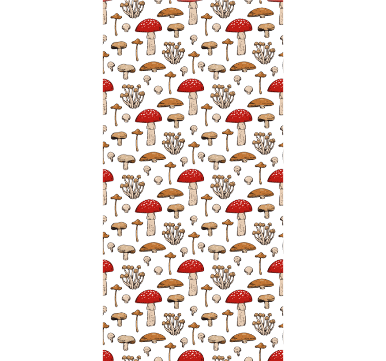 Mushroom brown pattern blind fruit and vegetables - TenStickers