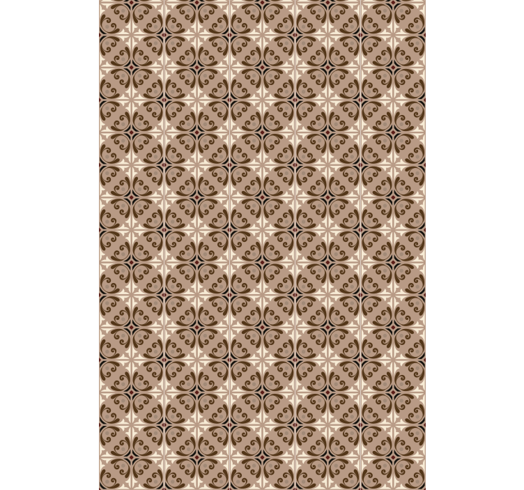 Brown geometric pattern roller blind - TenStickers