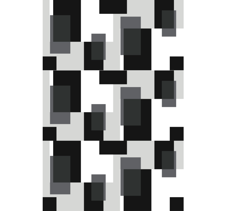 Black and white color blocks Living room blind - TenStickers