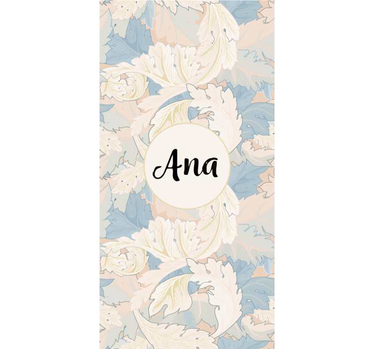 Botanical motif with name living room blind - TenStickers