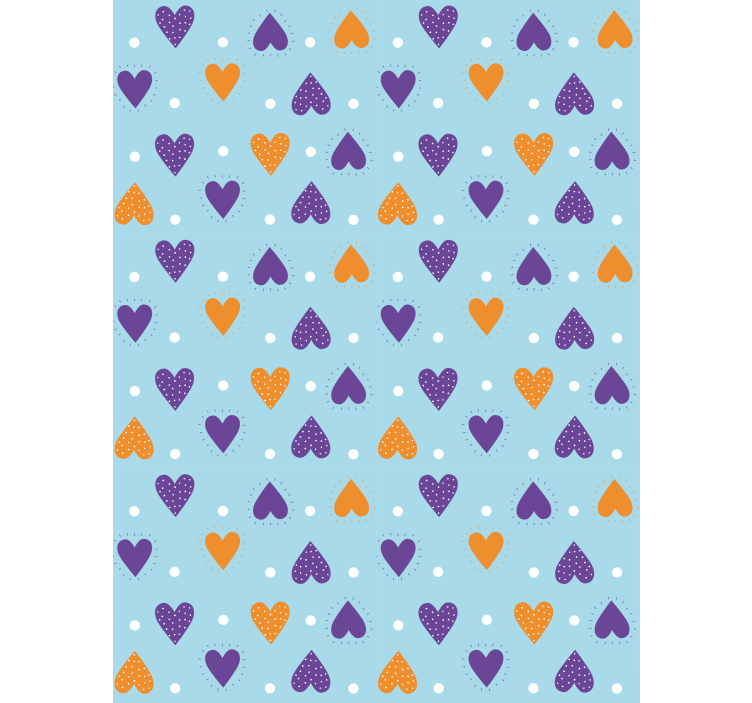 Blue heart pattern love blind - TenStickers