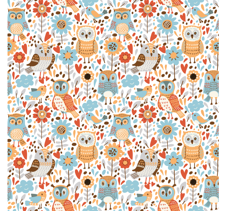 Charming Owl Pattern animals blind - TenStickers