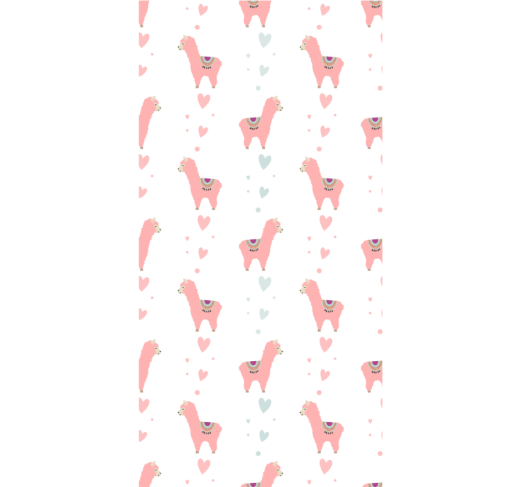 Pink lama pattern Childrens blind - TenStickers