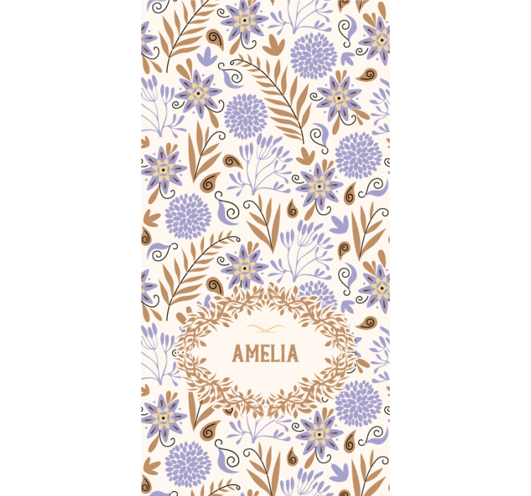 Floral roller blind custom floral design - TenStickers